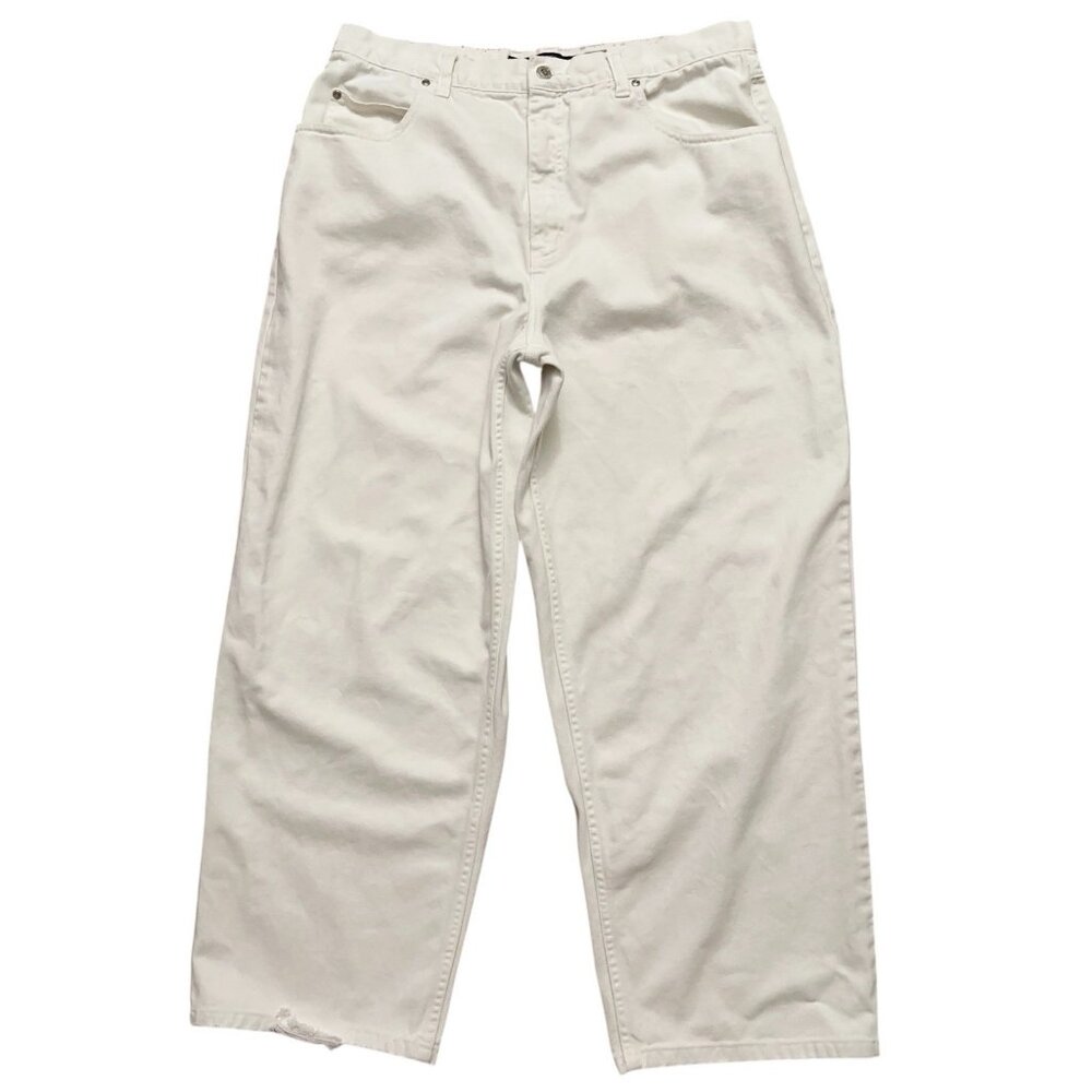 Anchor Blue Beyond Baggy Jeans Mens Size 38x30 Relaxed Fit White VTG Y2K